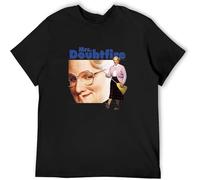 XUTSE Mrs Doubtfire Comedy Movie Vintage T Shirt Short Sleeve Funny Top Black XL