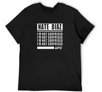 XUTSE Nate Diaz I' Not Surprised Short Sleeve Top Sweatshirt Black M