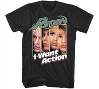 XUTSE Poison I Want Action Men's T Shirt Single Live Concert Merch Black M