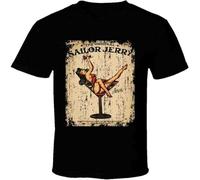XUTSE QzHP The Sailor Jerry Vintage Ad Poster Distressed T Shirt Black XL