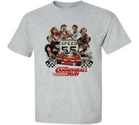 XUTSE The Cannonball Run t Shirt Burt Reynolds 1980s Retro Movie Smokey and The Bandit Grey S