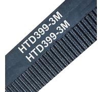 Xuulan Courroie HTD 399-3M courroie de distribution longueur 399mm largeur 10mm 12mm 15mm 133 dents caoutchouc boucle fermée HTD3M 3M poulie for CNC(Width 12mm)
