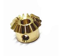 Xuulan Engrenages coniques Bevel Gear 0.4M 0.5M 0.8M 1 Module 15T 20 Teeth 90 Degree Transmission Bevel Gear Copper Stainless Steel Gear (Size : 0.5M 20T copper 2mm bore)