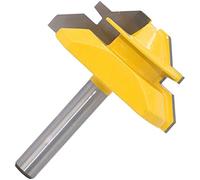 Xuulan Xianglaa-bit de routeur, 45 degrés 3/4" Stock Bois Fraise Moyen de Verrouillage Mitre Toupie Outils de fraisage en carbure Fin 8 mm Shank 1pc, Haute qualité