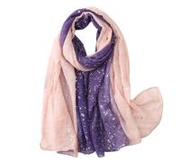 XUWEWI 1 écharpe de printemps châle dame wrap dégradé étole doux 180 * 90cm Pour Femme(Purple)