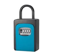 XUWEWI Boite a Clefs Coffre-Fort à Combinaison for clés, Cadenas de Stockage Externe sécurisé par Mot Passe(Blue)