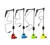 XUWEWI Pêche Swingers Ensemble de 4 alarmes pêche à Bascule, chaîne en Acier et Aluminium, indicateur Touche for Carpe