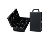 XUWEWI Sac à Vin Boîte à Bouteilles de vin en Cuir PU, Organisateur Rangement Domicile, Support Transport, boîte, Rouge(Black03)