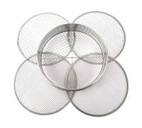 XUWEWI Tamis pour Sol Tamis à Mailles for rempotage de Jardin, Filtre à mélange de Sol en Acier Inoxydable, Filtre à 4 Mailles (1/8 po, 1/4 po, 3/8 po et 1/2 po)