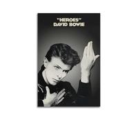 XUWSEWNE David Bowie Heroes Poster mural vintage sur toile esthétique pour salon, chambre à coucher, 60 x 90 cm, style sans cadre