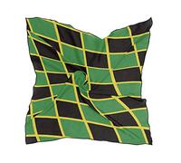 XUWU Foulard carré en soie pour femme - En satin - Pour cheveux, Drapeau Jamaïque Caraïbes, taille unique