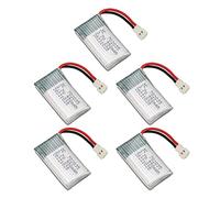 XUXHOU Accessoires de Batterie à Haute Puissance de 3,7 V 550mAh pour Hubsan X4 H107D, Batterie de Drone pour MJXRC F47, RC UAV DFD Remplacement F180, 5 5 Pack de