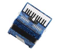 XUXHOU Accordéon en celluloïd 26 touches 48 basses avec anches importées Soufflet en cuir de vache souple pour débutants