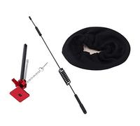 XUXHOU Antenne Décorative en Métal 1/10, Housse de Pneu de Secours en Cuir avec Cric Réglable en Hauteur, pour Voitures RC Crawler SCX10 90046 CC01 D90 D110 TF2