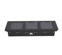 XUXHOU Boîte de rangement pour lampe de camping - En acier inoxydable et acrylique - Avec 10 séparateurs - Organiseur de table portable pour plateau d'unité et table - Utilisation de camping et de