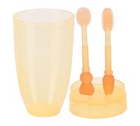 XUXHOU Brosse à Dents Silicone bébé, Brosse à Dents pour Tout-petits 0-3 Ans, Nettoie-langue et Masseur de Gencives Doux au Design Enfantin