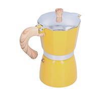XUXHOU Cafetière Moka sur la Cuisinière de 300ML, avec Poignée Ergonomique, pour la Maison et le Bureau, en Alliage D'aluminium Durable (YELLOW)