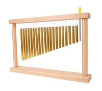 XUXHOU Carillon à Vent 20 Notes en Métal et Bois de Hêtre, Instrument de Percussion de Table avec Maillet, Barres de Bureau à Tons Profonds pour la Méditation, le Yoga, la Pratique Musicale en Classe