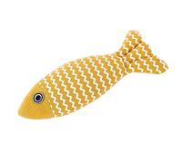 XUXHOU Chat Jouet Forme Poisson, Sûr et Durable pour Chats (Yellow) | Conception résistante aux morsures, jeu interactif, corde en coton, encourage la mastication, soulage l\'ennui