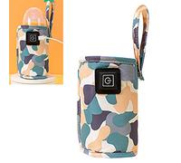 XUXHOU Chauffe-Biberon USB Portable, Réchauffeur de Lait avec Température | Sac isolé en Tissu, Plaque Chauffante Sûre 5V 2A, Compatible avec 99% des Biberons, pour Voyage et maison.