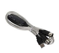 XUXHOU Convertisseur de Câble MIDI USB pour Clavier Musical, Plug & Reproduction, 16 Canaux D'entrée D'entrée, Indicateurs LED pour L'ordinateur PC Enthousiasme PC Enthousiasme