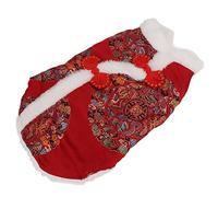 XUXHOU Costume Tang pour Chien, Costume Traditionnel pour Petits Chiens et Chats, Matériau en Peluche de qualité Supérieure pour Temps Froid, Idéal pour Les Festivals et Les Fêtes (M)