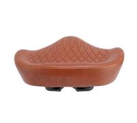 XUXHOU Coussin de Siège de Vélo, Conception de Contour élargi épaissi avec éponge à Haute élasticité et Cuir PU, Arc Absorbant Les Chocs pour Vélos Stationnaires Pliants électriques de (Brown)