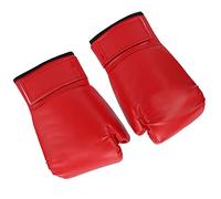 XUXHOU de Boxe pour Adultes 10oz d'entraînement en Cuir PU avec Trous Respirants Support de Poignet à Crochet et Boucle Rembourrage épaissi pour Sparring Muay Thai MMA Fitness (Rouge)