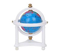 XUXHOU Dollhouse Globe Mini Globe en Bois 1 Échelle 12 Décor de Bureau Rotatif 4 X 4 X 5,3 Cm pour étude étagère de Salon pour Les Collectionneurs de Poupées de Maison de Poupée (White)