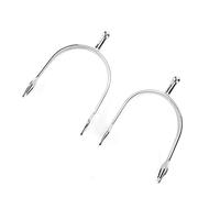 XUXHOU Éperons de Cheval Durables en Acier Inoxydable pour Cavaliers, éperon Anglais à Tête Ronde Danger pour Les Chevaux, Taille Réglable 13x9cm
