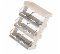 XUXHOU Étagère de Rangement pour Sachets de thé, élégant Organisateur de Sachets de thé pour Bureau, Bar, Organisateur de Comptoir Peu Encombrant pour la Maison ou le Bureau, Plastique Blanc Crème