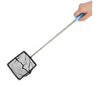 XUXHOU Filet Extensible à Mailles Fines pour Aquarium pour Un Retrait Facile des Débris, adapté aux Crevettes et aux Petits Poissons, en Acier Inoxydable Durable de Formes Bleues, Rondes ou carrées.