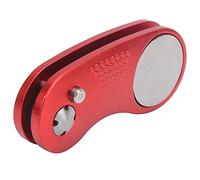 XUXHOU Fourche de Golf Pliable, Outil de Réparation de Divo de Golf en Métal avec Marqueur de Balle Magnétique, pour Accessoire de Golf Portable et Joueur de Golf (Rouge)