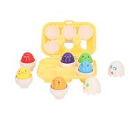 XUXHOU Jeu de Correspondance D'Oeufs en Forme, 6 Pièces Oeufs Éducatifs à | Plastique, Léger et Portable, Couleur Réaliste, Favorise la Pensée Logique, la Résolution de Problèmes et les Compétences