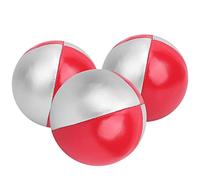 XUXHOU Jonglerie Ballet de 4 Balles en Cuir PU Léger Portable pour Tous Les Niveaux de Compétence Doux Confortable Divertissement Intérieur Extérieur (Rouge/Argent)