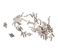 XUXHOU Kit de 100 Manchons de Sertissage à Simple Barillet, Connecteurs de Tube de Ligne de Pêche en Acier Inoxydable Résistant à la Corrosion, avec é ou Pince pour Matériel de Pêche (2.2#)