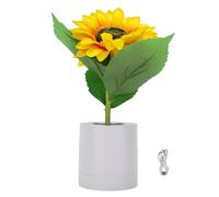 XUXHOU Lampe Tournesol, Veilleuse Décorative Tournesol, Lampe Rechargeable par USB avec Batterie de 600 MAh et luminosité Réglable pour la Décoration de la Chambre à Coucher, du Salon,