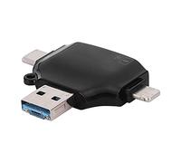 XUXHOU Lightweight Black 4 in 1 1 Memory Card Camera OTG Reader Carte Reader iOS Mobile Phone pour XP Vista Vista / Win10, OS 9.x ou Next, Linux2.4.x, iOS 8 ou Version, Utilisateurs 5.