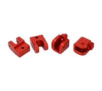 XUXHOU Lot de supports d'essieux pour voiture RC Support pour tirette RC en alliage d'aluminium antirouille Stabilité de l'équilibre haute résistance pour Losi Baja Rey Hammer Rey U4 1/10 (rouge)