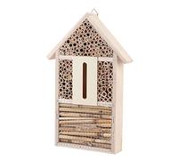 XUXHOU Niche à Insectes avec Design Unique pour Abeilles | Construction en bois naturel, parfaite pour la nidification, ornement de jardin écologique