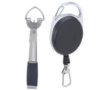 XUXHOU Outil de Nœud pour Pêche à la Mouche avec Rétracteur, Noueur de | Construction en Acier Inoxydable, Design 4 en 1 pour Nettoyer L, œillet de L, Hameçon, Couper la Ligne, Affûter les
