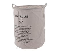 XUXHOU Panier à Linge Pliable, Grande capacité en Coton et Lin (Love Rules)