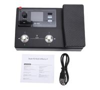 XUXHOU Pédale d'effets de Guitare, Processeur Multi-effets ABS avec Boîte à Rythmes, Accordeur électrique Rechargeable pour Guitaristes