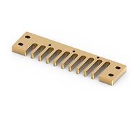 XUXHOU Peigne D'harmonica, Peigne de Harpe en Alliage D'aluminium, D'harmonica pour Marine Band Crossover/Deluxe (Gold