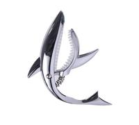 XUXHOU Requin Forme Guitare Capo, Changement Rapide à Une Main (SILVER) | Serrage de corde antidérapant, mécanisme à ressort à haute élasticité, pression de tonalité équilibrée, Protection du