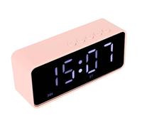 XUXHOU Réveil L'horloge Miroir de Distorsion de L'écran Numérique pour le Bureau de la Chambre, Haut-parleur sans Fil Rose Portable