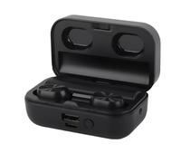 XUXHOU Traducteur d'écouteurs sans fil HiFi stéréo avec lampe de poche tactile - pour traduction multilingue pour interpréteur d'apprentissage des langues - Noir