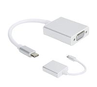 XUXHOU Type C -Adaptor Un Mâle VGA Silver, Une Converti Féminine pour OS X, Conception Portable, Large compatibilité pour Les Dispositifs D'interface de Type C
