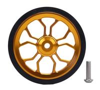 XUXHOU Vélo Pliant, Roue Facile en Alliage D'aluminium, Roue de Vélo Pliante Légère avec Roulements Haute Performance, pour Une Poussée et Une Conduite Faciles (Gold)