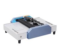 XUXIAO Agrafeuse électrique pour Livre Papier, plieuse-agrafeuse pour brochures A3, Machine de Reliure Automatique à clinchage Plat, pour Pages Couleur de dossiers de Cartes